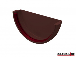 Заглушка желоба универсальный ПВХ GL Стандарт шоколадный 8017